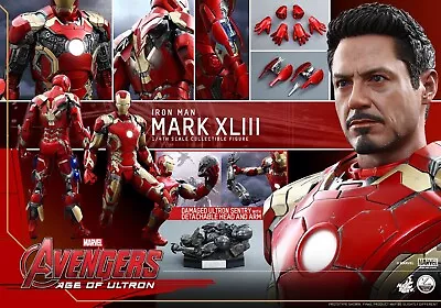 Buy Hot Toys 1:4 Marvel Avengers Qs005 Iron Man Mk43, Action Figure Unopened!!! • 1,199.07£
