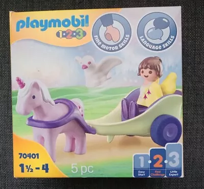 Buy Playmobil 70401   Fairy And Unicorn Set 123 Brand New • 11.99£