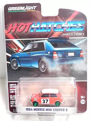 Buy Greenlight 1964 Mini Cooper S #37 1/64 63020-a Hot Hatches Chase Green Wheels • 24.95£