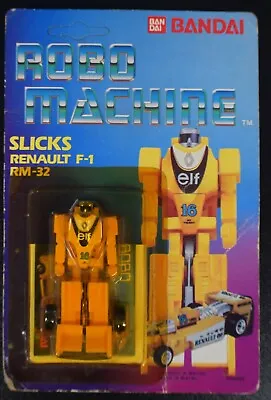 Buy Robo Machines RM-32 Renault F1 Slicks Gobot - Sealed - Unpunched Card - MOSC • 54.34£