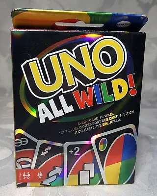 Buy Brand New & Sealed Mattel UNO All Wild Card Game Players  2 - 10 - Age 7+ • 6.95£