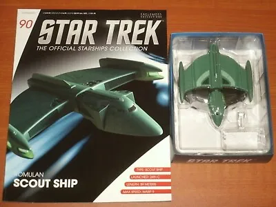 Buy Star Trek Starships Collection: #90 ROMULAN SCOUT SHIP  'Eaglemoss Replica' 2016 • 14.99£