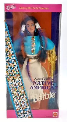 Buy 1993 2nd Native American Barbie Doll / Dolls Of The World / Mattel 11609, NrfB • 46.21£
