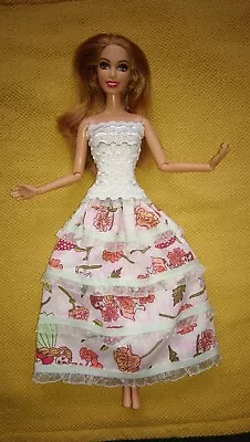 Buy Barbie Dolls Ruffle Dress Princess Fairy Elf Country House Style Ball Dress K27 Dress • 10.23£