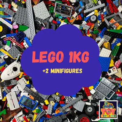 Buy LEGO 1 Kg Bundle - Job Lot Of Bricks Plates Pieces With 2 X Minifigures • 13.25£