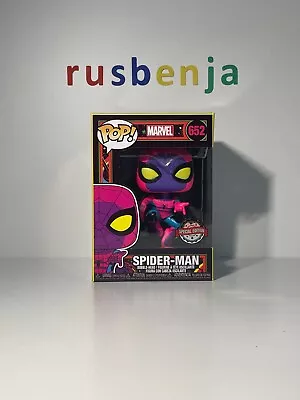 Buy Funko Pop! Marvel Blacklight Spider-Man Special Edition #652 BOX DAMAGE • 20.99£