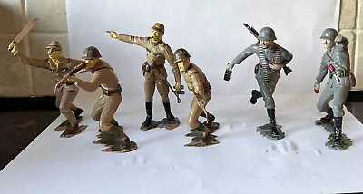 Buy Marx Vintage 6” German And Japanese Plastic Toy Soldiers • 30£