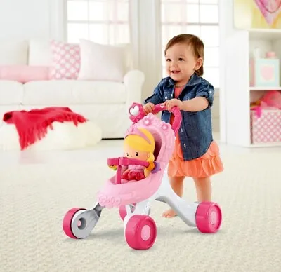 Buy Fisher-Price Princess Stroll-Along Musical Walker And Doll Gift Set Kids Toy • 49.99£