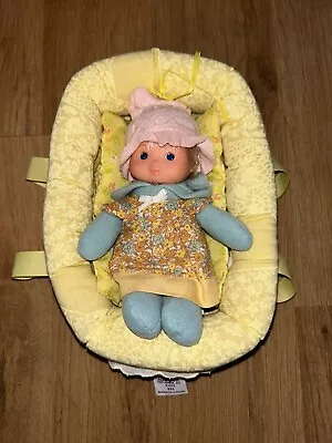 Buy Fisher Price Vintage 1979 Bundle Up Baby Doll 6  With Yellow Bassinet Bed • 25£