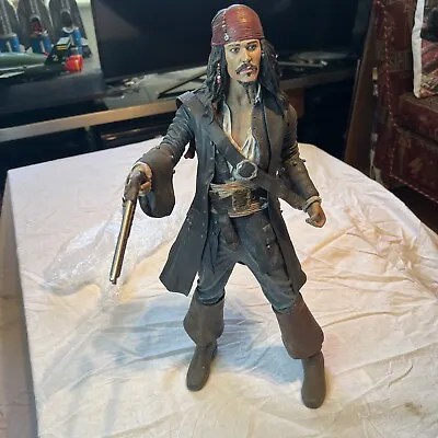 Buy Pirates Of The Caribbean Jack Sparrow Talking 18  Disney NECA 2004 Loose • 49£