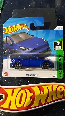 Buy Hot Wheels ~ Tesla Model Y, Bright Blue, Short Card.  More NEW Models Listed!! • 3.39£