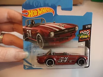 Buy New TRIUMPH TR6 CONVERTIBLE Hw Race Day HOT WHEELS Toy Car RED • 6.99£
