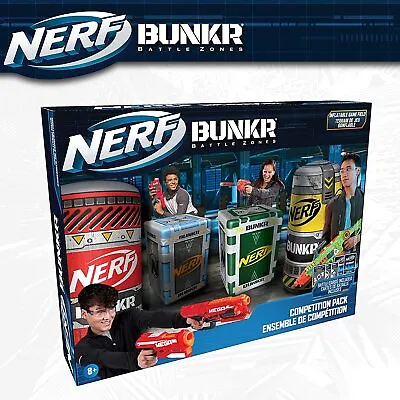 Buy NERF Bunkr BattleZone Competition Pack Of 4 Inflatable Crate And Barrel Shields • 54.99£