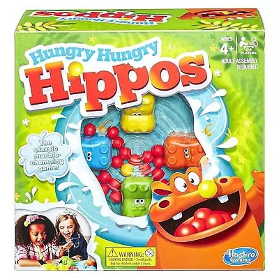 Buy Hungry Hungry Hippos Interactive Board Game For Kids Great Family Fun Gift • 16.99£
