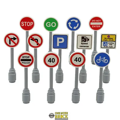 Buy Road Signs. Traffic Roadworks Roadsigns X13 - Custom Prints | All Parts LEGO • 12.99£
