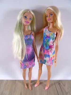 Buy 2 Barbie Dolls In Batik Dresses Girlfriends Play Set Partner Look (11106) • 13.11£