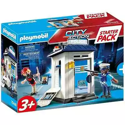 Buy Playmboil Police Station 2 In 1 Starter Set 70498 37 Pieces - Includes 2 Figures • 12.99£