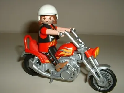 Buy Playmobil Motorcycle 'Free Rider' Chopper Bike + Working Security Lock. • 10£