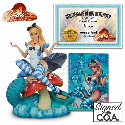 Buy SIDESHOW EXCLUSIVE ALICE Statue Fairytale SIGNED B SCOTT CAMPBELL's Fantasy Bust • 755.03£