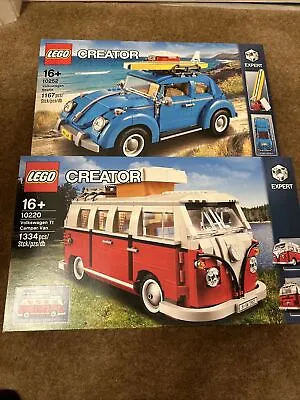 Buy Lego 10252 & 10220 Creator Expert Volkswagen Beetle And VW Camper BNIB • 280£