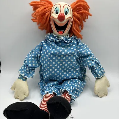 Buy Vintage 1963 Mattel Talking Bozo The Clown Pullstring Doll NOT WORKING! • 40.69£