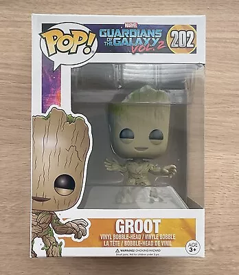 Buy Funko Pop Guardians Of The Galaxy Vol 2 Groot #202 + Free Protector • 19.99£