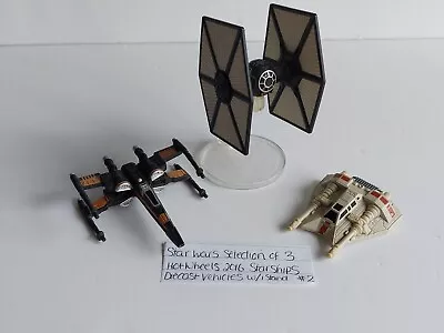 Buy Star Wars Selection Of Hotwheels X3 Starships Diecast Vehicles W/ 1 Stand  #2 • 8.99£