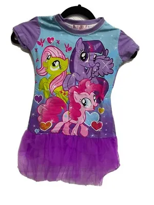Buy New My Little Pony Purple Tutu Dress 7 Years Pinkie Pie And Fluttershy Summer • 7.99£