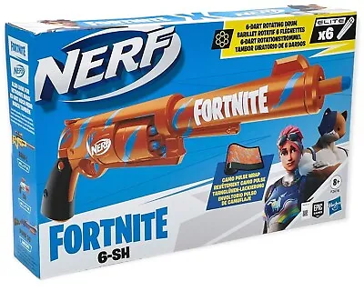 Buy NERF Fortnite 6-SH Dart-Blaster – Camo Pulse Painting, Revolver-Action Darts • 25.84£
