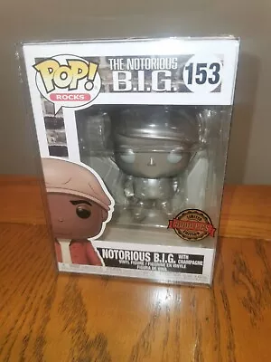 Buy Funko Pop! Rocks:Notorious B.I.G. With Champagne #153 5000 Pcs Edition+protector • 29.99£