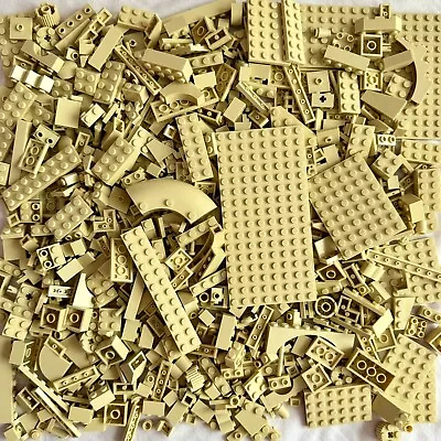 Buy LEGO 500g Bundle Only TAN Bricks Plates Slopes Small Pieces Parts Bulk Joblot • 10£