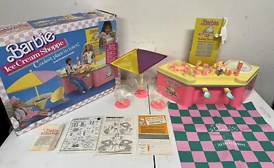 Buy Vintage 1987 Mattel Barbie Ice Cream Shoppe  Makes Real Ice Cream  Original Box • 48.26£