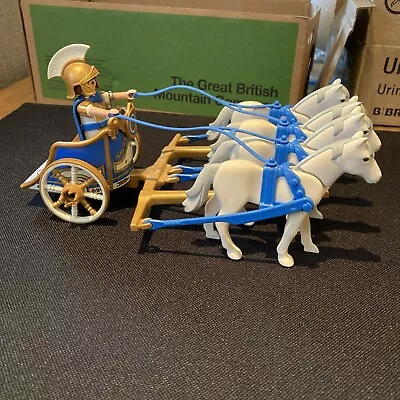 Buy Playmobil Roman Chariot & 4 Horses No Box But Excellent Condition Toy • 5.99£