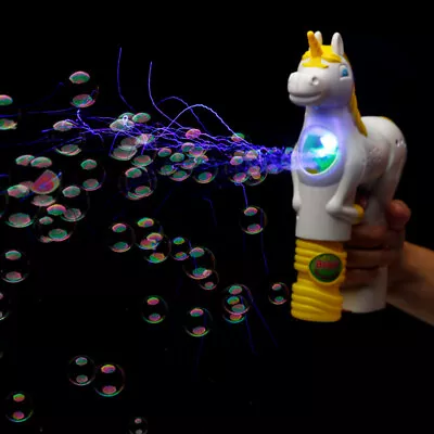 Buy Fun Kids Magical Musical Unicorn Bubble Gun Party Bag Filler Exciting Girls Toy • 10.99£