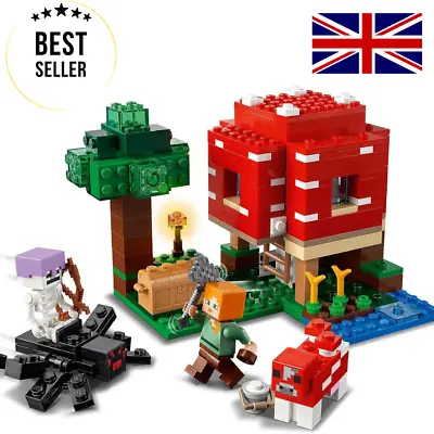 Buy LEGO 21179 Minecraft The Mushroom House Set, Building Toy Kids Age 8 Plus, Gift • 18.22£
