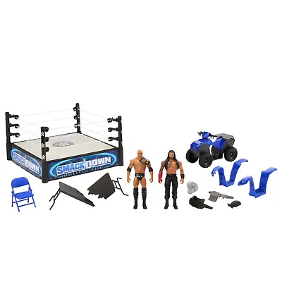 Buy WWE Smackdown Superstar Ring Playset Action Figures Smash Breakaway Parts Toy UK • 79.99£