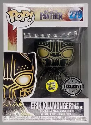 Buy Funko POP #279 Erik Killmonger (Panther) Glow Marvel Black Panther Damaged Box • 16.49£
