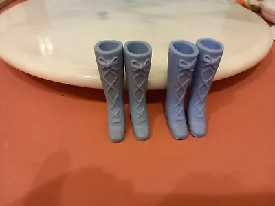Buy 2 Pairs Miss Matchbox HASBRO Disco Girls Boots Blue 1970 Also Barbie Accessories • 25.61£