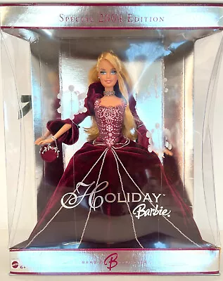 Buy New In Box Holiday Barbie Doll Special 2004 Edition Mattel Rose Red Velvet Dress • 118.12£