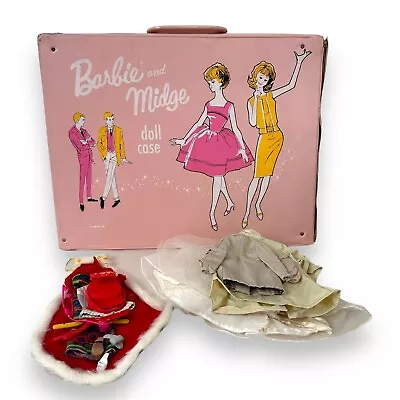 Buy Mattel Barbie Midge Wardrobe Case Vtg Assorted Clothing Misc Accessories 1963 • 123.09£