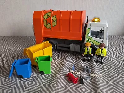 Buy Playmobil City Life Refuse Truck Bin Lorry Figures Recycling Service Stickers • 20£