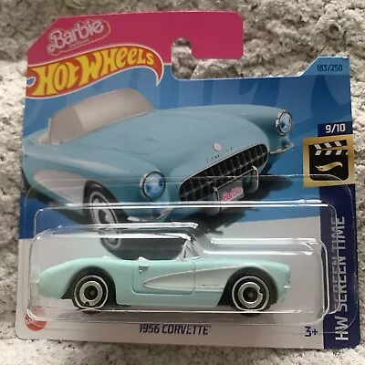 Buy Hot Wheels 1956 Corvette Blue Barbie HW Screen Time 9/10 183/250 / Short Card • 5.99£