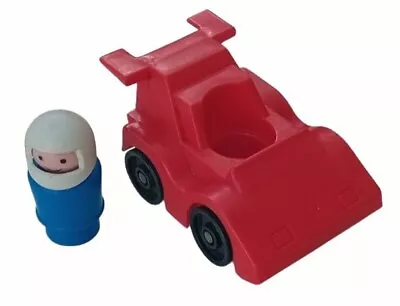 Buy Vintage Fisher Price Little People ~ F1 RACE CAR And Driver • 9.99£