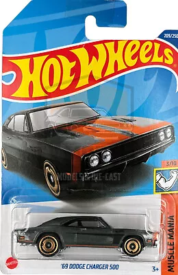Buy 2022 HOT WHEELS '69 Dodge Charger 500 209/250 Muscle Mania 3/10 1:64 - HCV71 LC • 3.59£