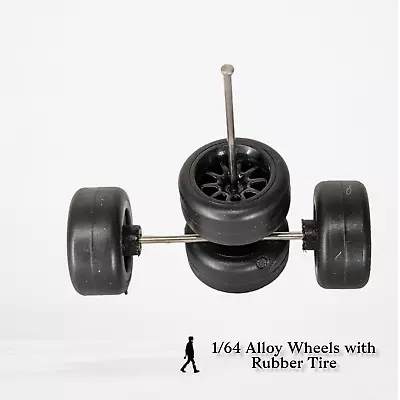 Buy 10 Spoke Custom Alloy 1:64 Wheels And Tyres Real Riders Rubber Hot Wheels Etc • 4.50£