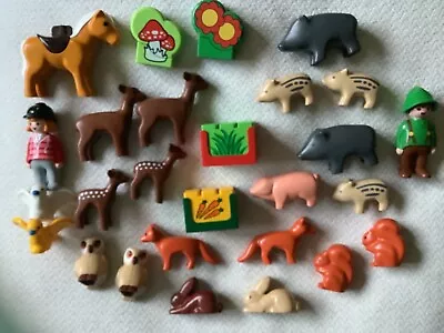 Buy Playmobil Farm/forest Animals And Figures 27 Pieces, Excellent Played With Cond • 9.95£