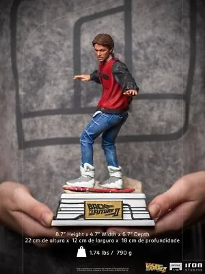 Buy Back To The Future II Marty McFly On Hoverboard Statue 1/10 22cm Iron Studios • 99.99£
