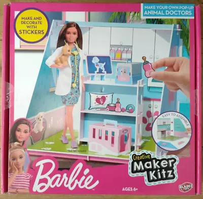 Buy Barbie Creative Maker Kitz Make Your Own Pop-up Animal Doctors 6 Years + Bnib • 14.99£