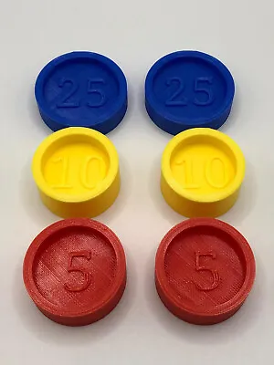 Buy Fisher Price Till / Cash Register Replacement Coins (diff Sizes) - 3D Printed • 9.99£
