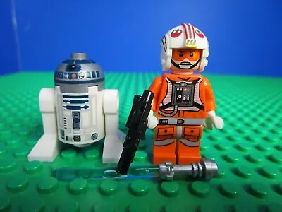 Buy Genuine LEGO STAR WARS LUKE SKYWALKER X-WING PILOT R2-D2 DROID Minifigure Set • 11.92£